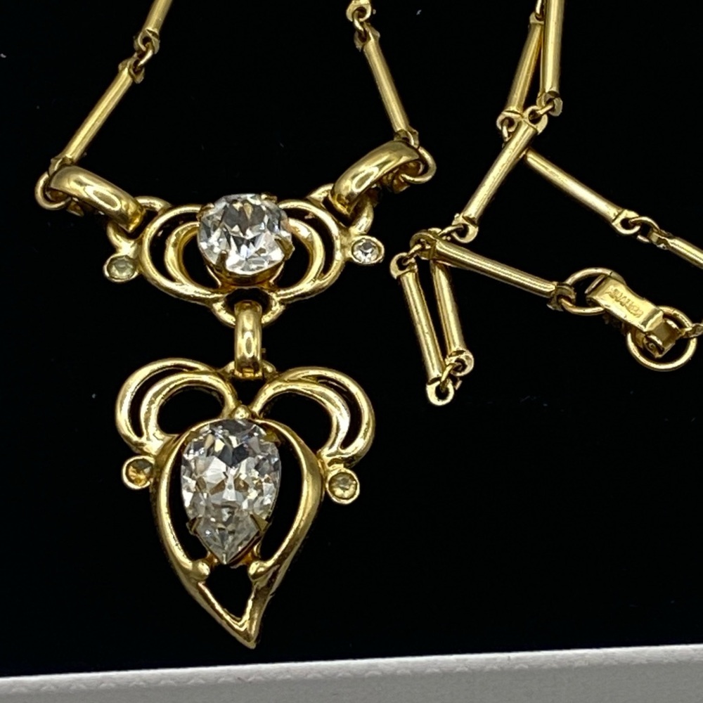 Vintage Necklace  Kramer Crystal Rhinestone 16” in - Picture 5 of 6